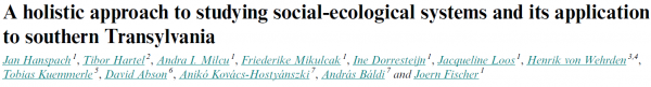 System Thinking - Exemplary Study Hanspach et al. 2014 - Title.png